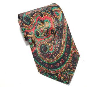SinDongA Men's Tie Black Red